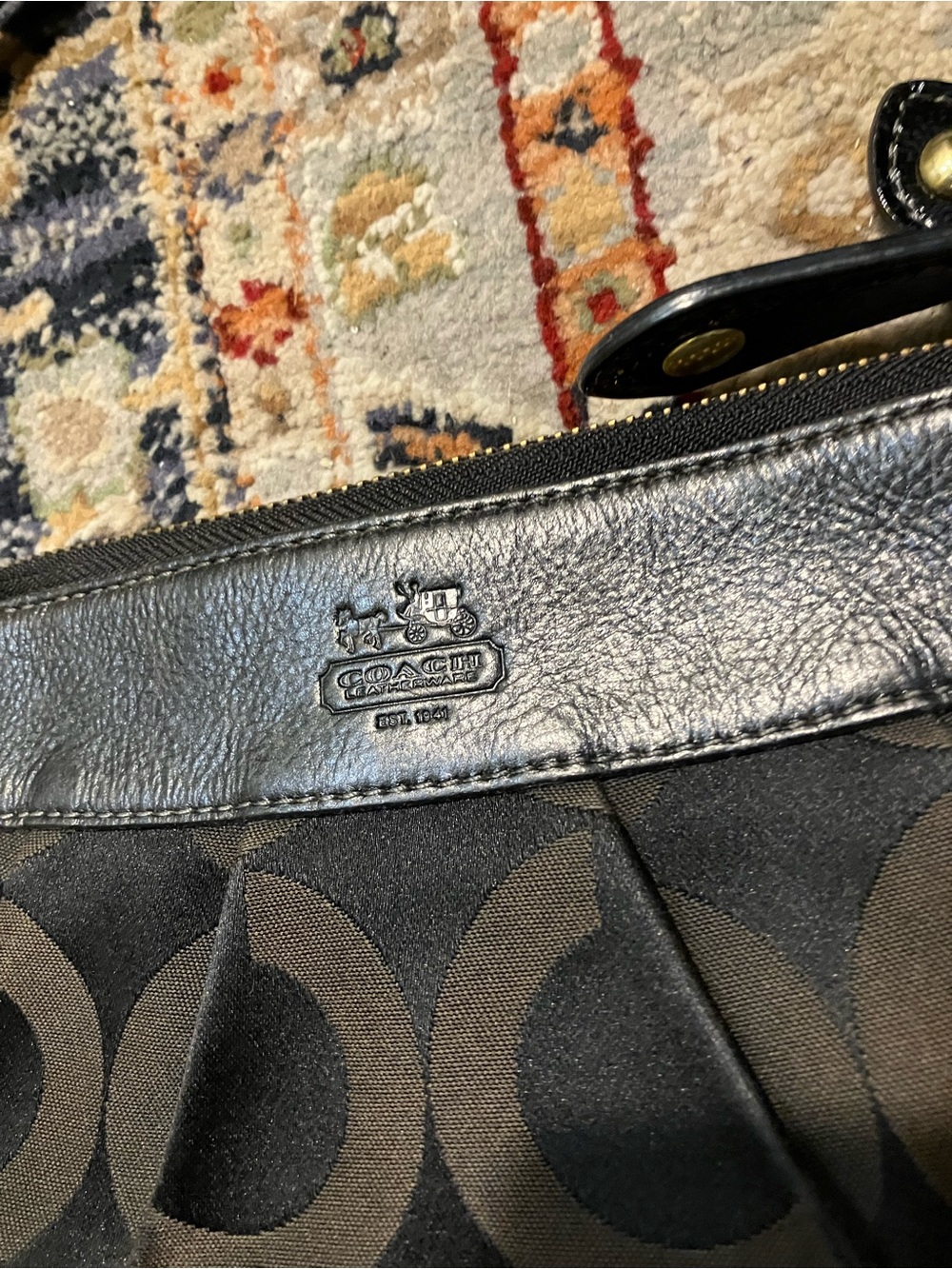 Coach 12950 Madison OP Art Brown Y2K Small Hobo Shoulder Bag Rare - Picture 2 of 9
